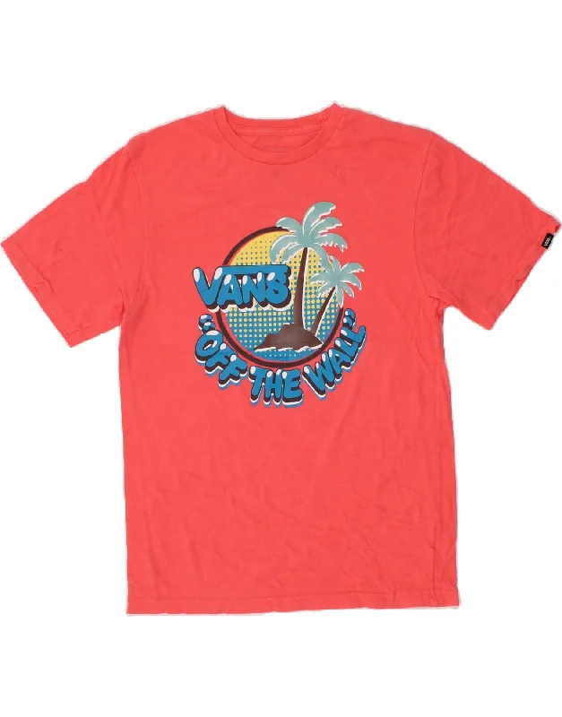 VANS Boys Graphic T-Shirt Top 13-14 Years XL Pink