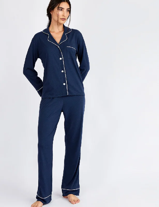 Boyfriend PJ Set Dark Indigo