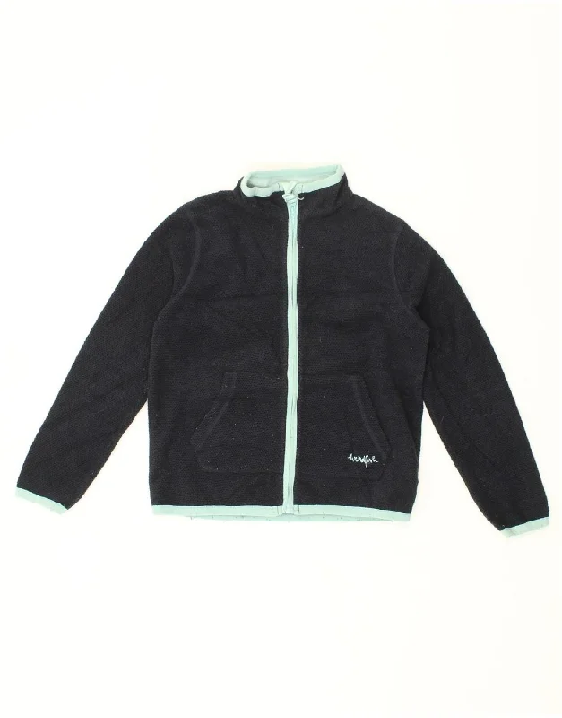 WEIRD FISH Boys Tracksuit Top Jacket 9-10 Years Navy Blue Polyester