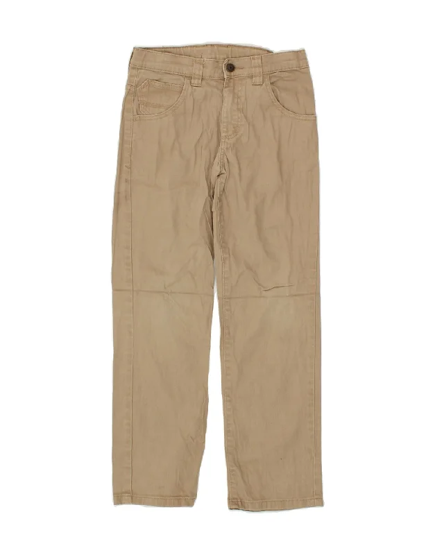 WRANGLER Boys Straight Casual Trousers 9-10 Years W28 L26 Beige Cotton