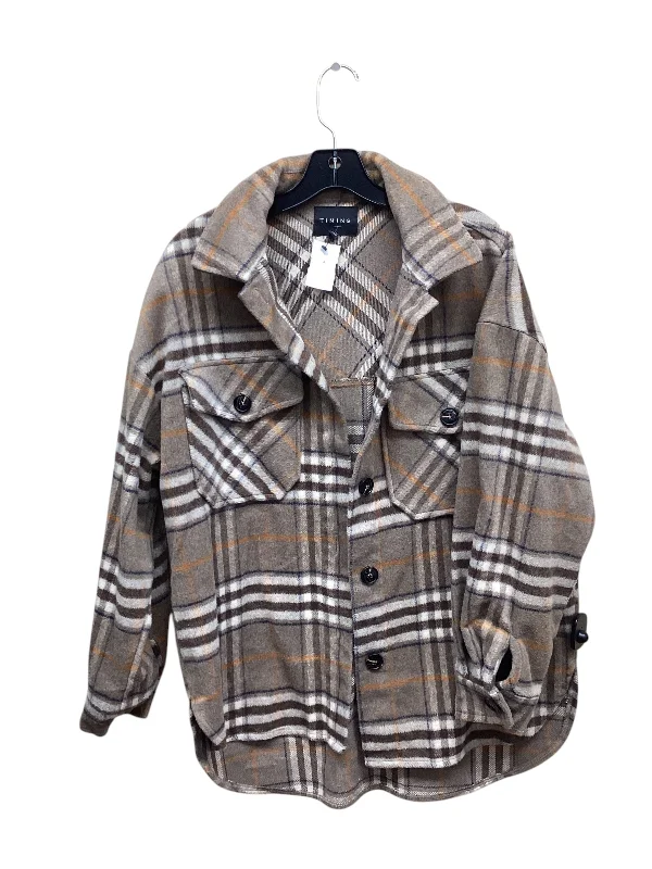 Jacket Other By Timing In Plaid Pattern, Size: S